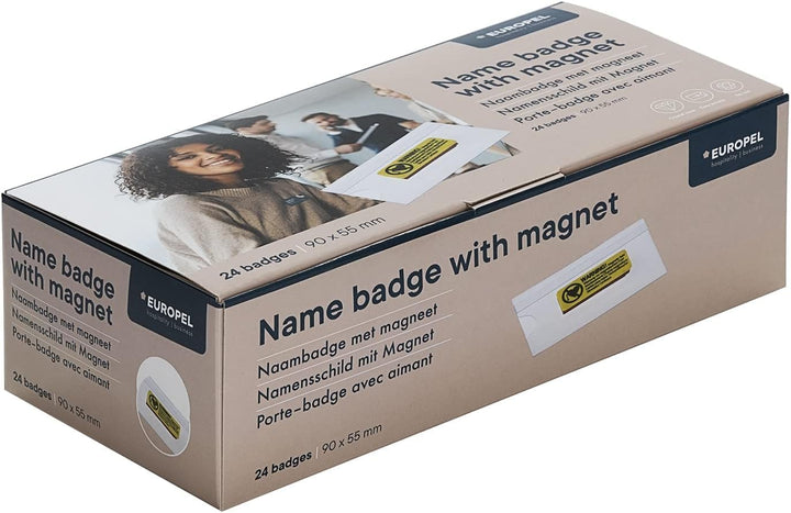 EUROPEL Kunststoff-Ausweishalter mit Magnetverschluss - Set zu 24 Stück - 90 x 55 mm - Ausweis- und