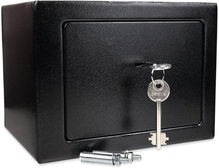 Schramm® Safe Tresor mit Schloss Minisafe Minitresor Wandtresor Möbeltresor Wandsafe mit Schlüssel S