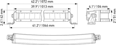 HELLA LED Scheinwerfer Black Magic Slim Curved Lightbar 40" - ECE Zulassung - 12/24V - 6800lm schlan