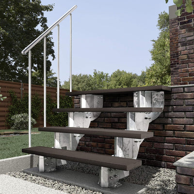 Aussentreppe DOLLE Gardenstep mit 3 Stufen (Geschosshöhe: 55,5-67,5 cm) │ 120 cm Stufenbreite │ Stuf