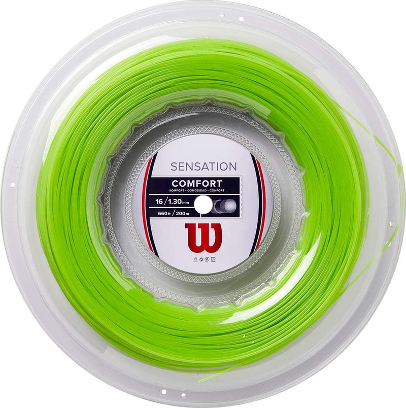 Wilson Erwachsene Besaitung von Schläger Sensation 16 G Spule Neon Green, 16 G Spule Neon Green