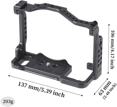 A7RV Cage, Hersmay Aluminium Kamera Käfig für Sony A7R V DLSR Camea Rig Video-Stabilisator mit Kalts