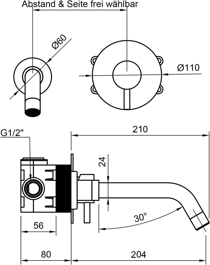 PaulGurkes Unterputz Duschsystem Set Kupfer Rote Bronze Regendusche, Ares & Kronos:Waschtischarmatur
