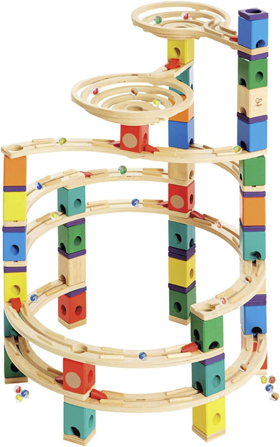 Hape E6009 - Quadrilla Vertigo, Kugelbahn, Konstruktionsspielzeug, aus Holz, ab 4 Jahren, Multi-colo