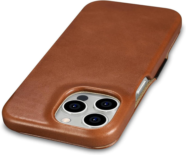 Mobiskin Hülle für iPhone 15 PRO (6,1 Zoll), Handyhülle mit Leder, Case kompatibel mit MagSafe, Schu