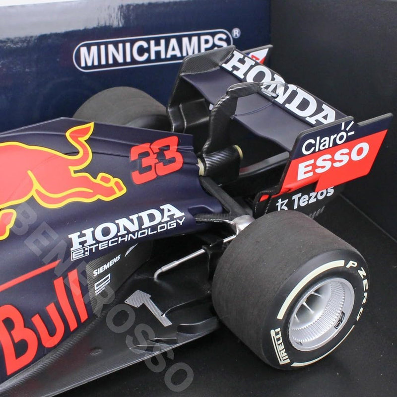 Minichamps 110210833 1:18 Red Bull Racing Honda RB16B-Max Verstappen-Winner French GP 2021 Collectib