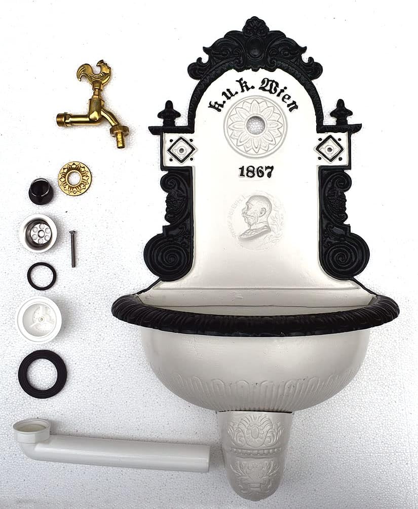 Wandbrunnen Graf von Gerlitzen Blumenampel Alu Pflanzschale Garten Deko Blumentopf Blumenkasten Wand