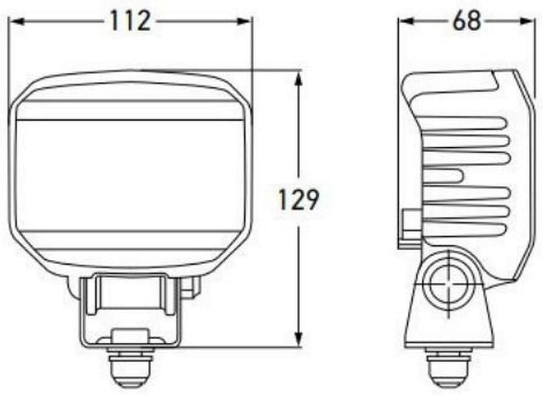 HELLA - LED-Arbeitsscheinwerfer - Power Beam 1500 - 12/24V - 1300lm - Anbau/geschraubt - stehend/sch