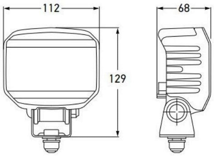 HELLA - LED-Arbeitsscheinwerfer - Power Beam 1500 - 12/24V - 1300lm - Anbau/geschraubt - stehend/sch