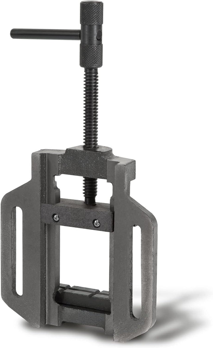 EBERTH Maschinenschraubstock aus Grauguss und Stahl, Backenbreite 150mm, Max. Spannbreite 129mm, Mas