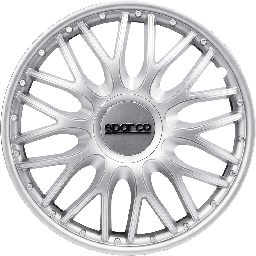 Sparco SPC1596SV Wheel Trims Roma Silver 15 Inch, Set of 4, ROMA 15 zoll SILBER, ROMA 15 zoll SILBER