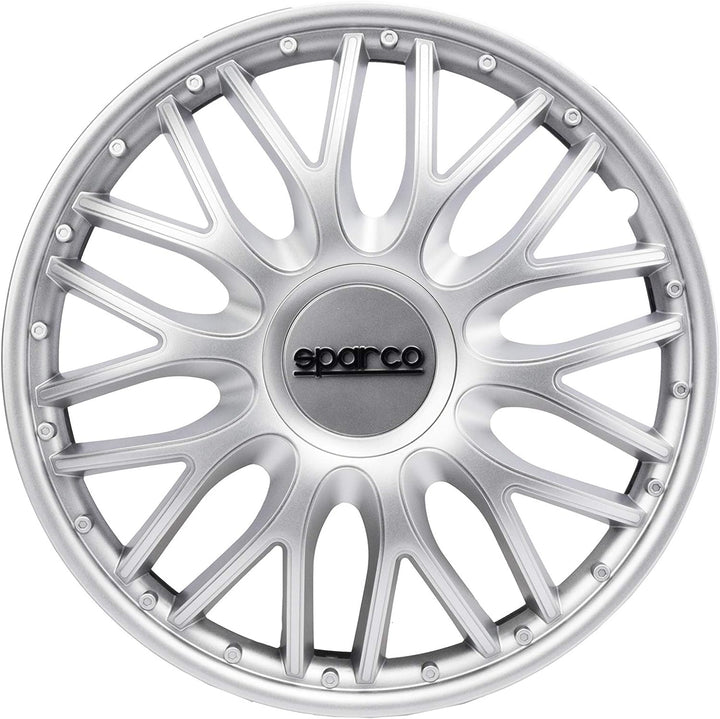 Sparco SPC1596SV Wheel Trims Roma Silver 15 Inch, Set of 4, ROMA 15 zoll SILBER, ROMA 15 zoll SILBER