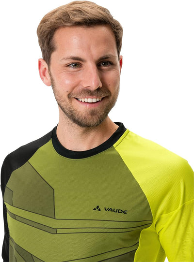 VAUDE Herren Men's Moab Ls T-Shirt Vi T-Shirt S Bright Green/Black, S Bright Green/Black