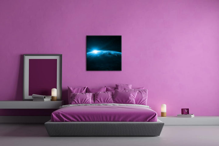 deyoli Sonnenaufgang im Universum Format: 60x60 Effekt: Zeichnung als Leinwandbild, Motiv auf Echtho