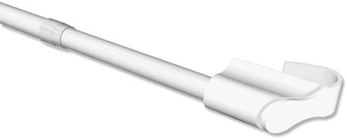 Interdeco Klemmstange (1 Stück), Klemmfix Scheibenstange Weiss in 10/12 mm Ø, Sitefix, 75-125 cm aus