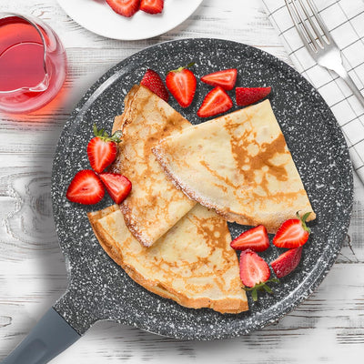 ROSSETTO Crepe Pfanne Induktion 26cm Pfannkuchenpfanne mit PFAS frei Keramikbeschichtung Pancake Pfa