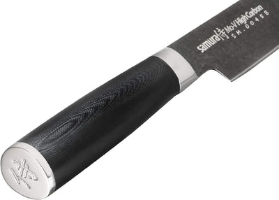 SAMURA MO-V Stonewash Profi Tranchiermesser ultra-scharf, gross, aus japanisch AUS 8 Edelstahl, 23 c