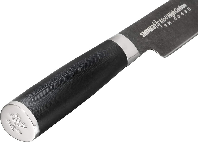 SAMURA MO-V Stonewash Profi Tranchiermesser ultra-scharf, gross, aus japanisch AUS 8 Edelstahl, 23 c