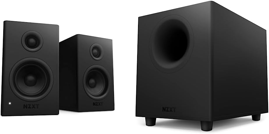 Nzxt Bundle Relay PC Gaming Lautsprecher - Full-Range-Sound – 80 Watt – Seidenkalotten-Hochtöner Rel