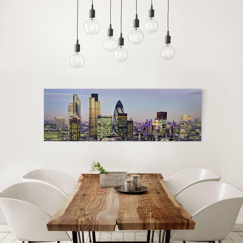 Bilderwelten Leinwandbild - London City - Panorama Quer, 40cm x 120cm, 40cm x 120cm