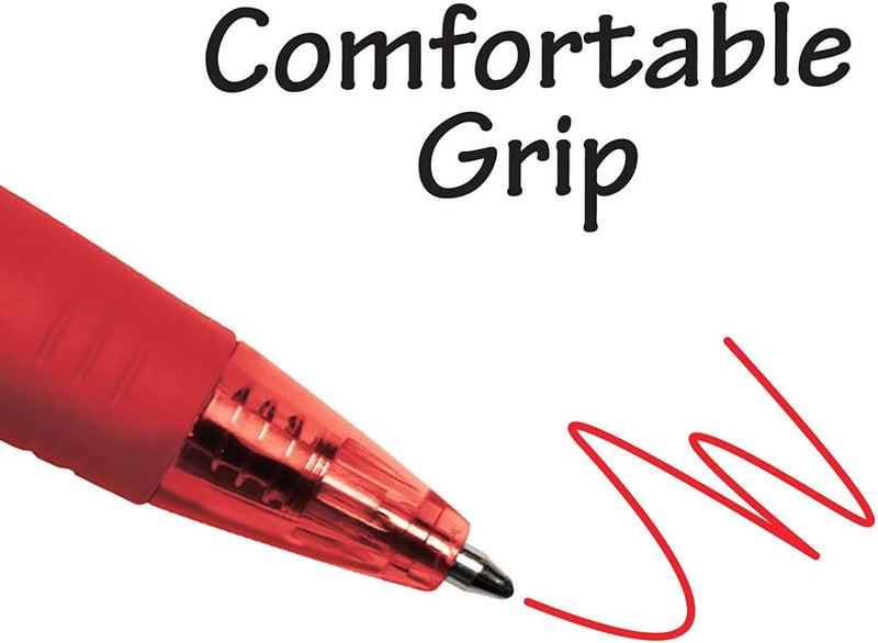 BIC BU3 Comfort Grip - Retractable Ball Pens - 4 Black, 3 Blue, 3 Red