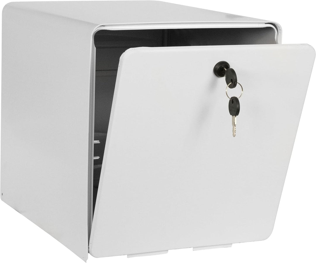 BURG-WÄCHTER Briefkasten La Poste, 2 Türen, 509 BL Balthazar, Weiss, aus verzinktem Stahl, mit Tür z