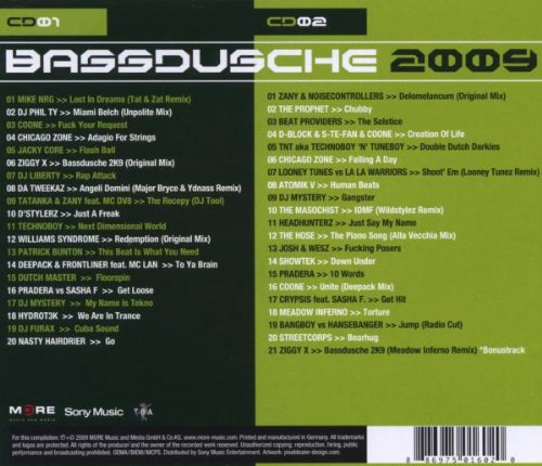 Bassdusche 2009-Ziggy X in the Mix, Audio-CD