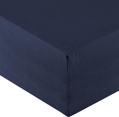 aqua-textil Royal XL Spannbettlaken Boxspringbett Wasserbett 200x220-220x240 cm dunkel blau 210g/qm
