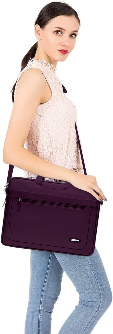 MOSISO Umhängetasche Laptoptasche Kompatibel mit MacBook Air 15 Zoll 2023 M2 A2941/Pro 16 2023-2019