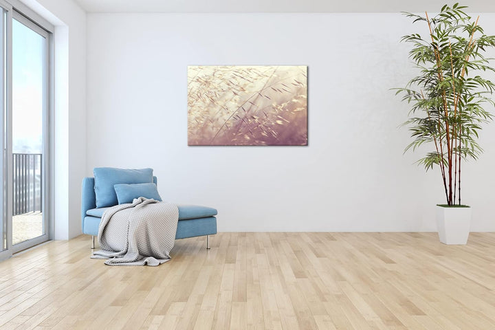 deyoli Wiesengräser Format: 80x60 als Leinwand, Motiv fertig gerahmt auf Echtholzrahmen, Hochwertige