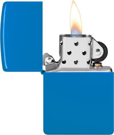 Zippo Mattes Taschenfeuerzeug Kein Logo Blau, Kein Logo Blau