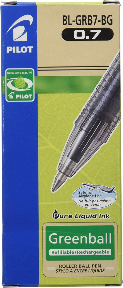 Pilot Greenball 7 Tintenroller 0,7 mm Schreibspitze 0,4 mm Strichbreite, Blau, 10 Stück