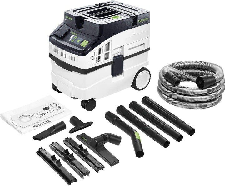 Festool Sistema móvil de aspiración CT 15 E-Set CLEANTEC, Weiss/Schwarz/Grün