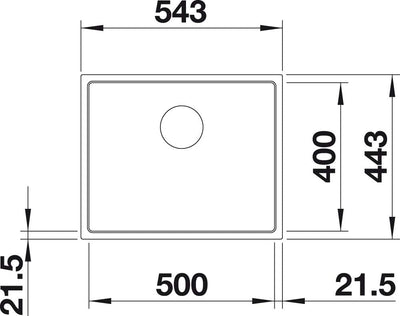 BLANCO SUBLINE 500-IF SteelFrame | SILGRANIT anthrazit | Einbauart: Einbau von Oben & Flächenbündig