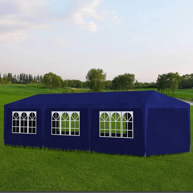 Susany Partyzelt Gartenzelt Festzelt Bierzelt Pavillon UV- und wasserbeständigem 3x9m Blau, Blau