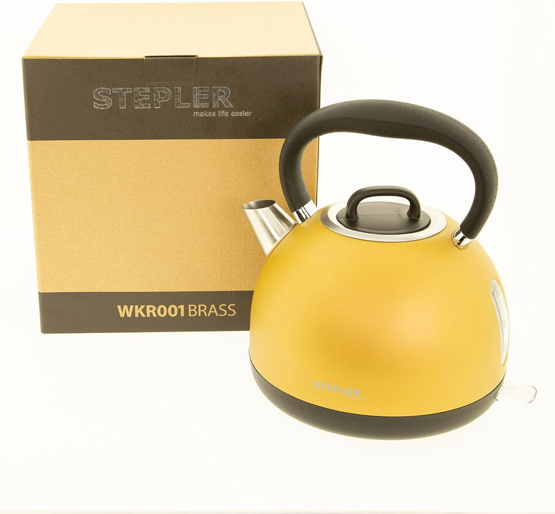 STEPLER Wasserkocher Retro-Design 1,7 Liter (WKR001) | Teekessel | Flötenkessel | Teekocher | Überhi