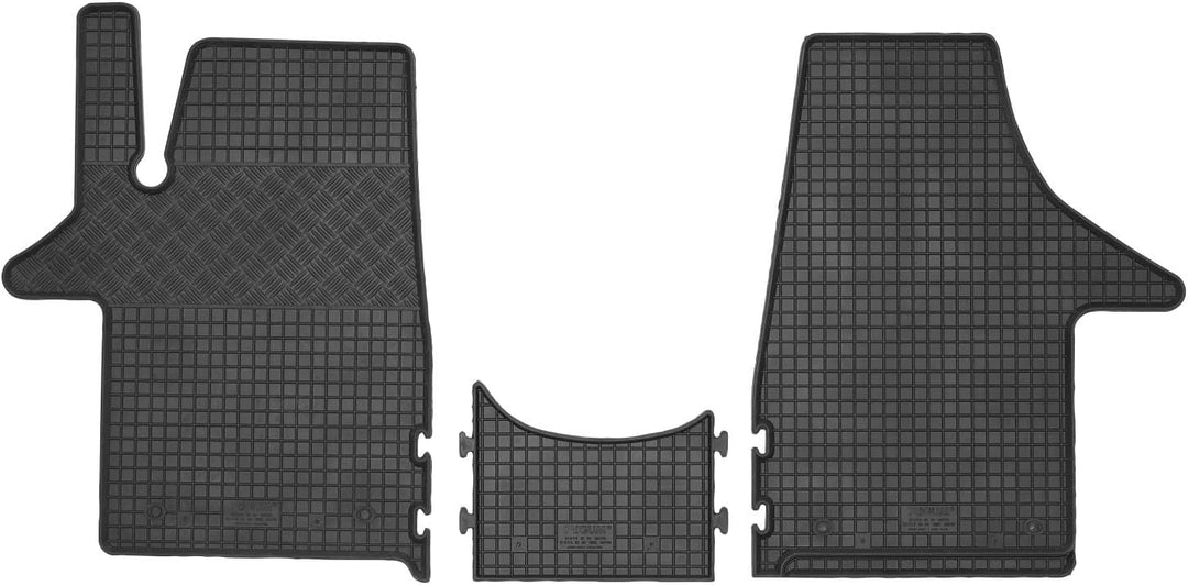 Gummi Fussmatten passend für VW T5/VW T6 Transporter vorn (3-teilig) 3-teilig für vorn AZUGA AZ10092