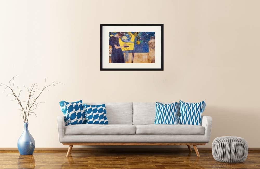 1art1 Gustav Klimt Poster Die Musik, 1895 Gerahmtes Bild Mit Edlem Passepartout | Wand-Bilder | Im B