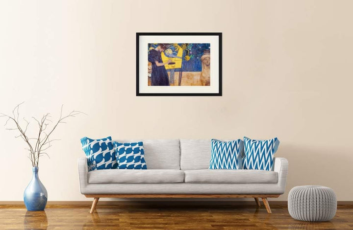 1art1 Gustav Klimt Poster Die Musik, 1895 Gerahmtes Bild Mit Edlem Passepartout | Wand-Bilder | Im B