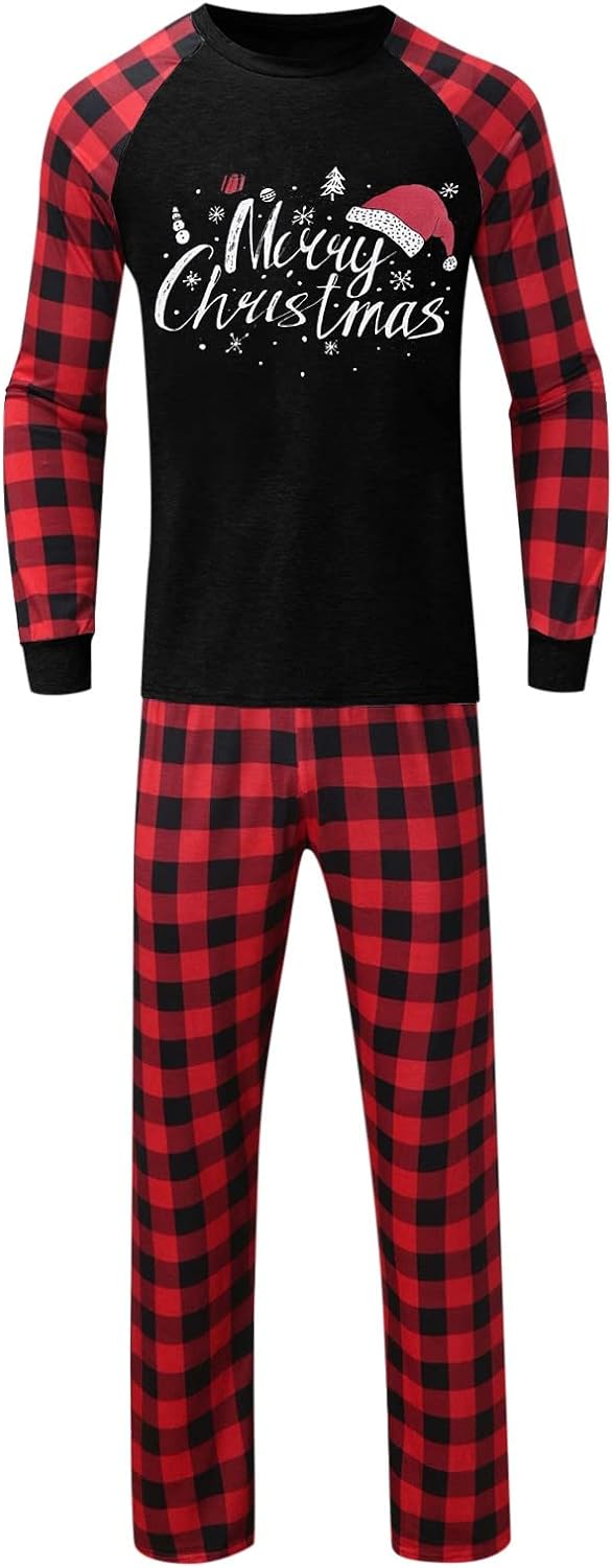 Weihnachts Pyjama Couple Weihnachtspyjama Familie Set Schlafanzug Lang Outfit Winter Damen Herren Ki