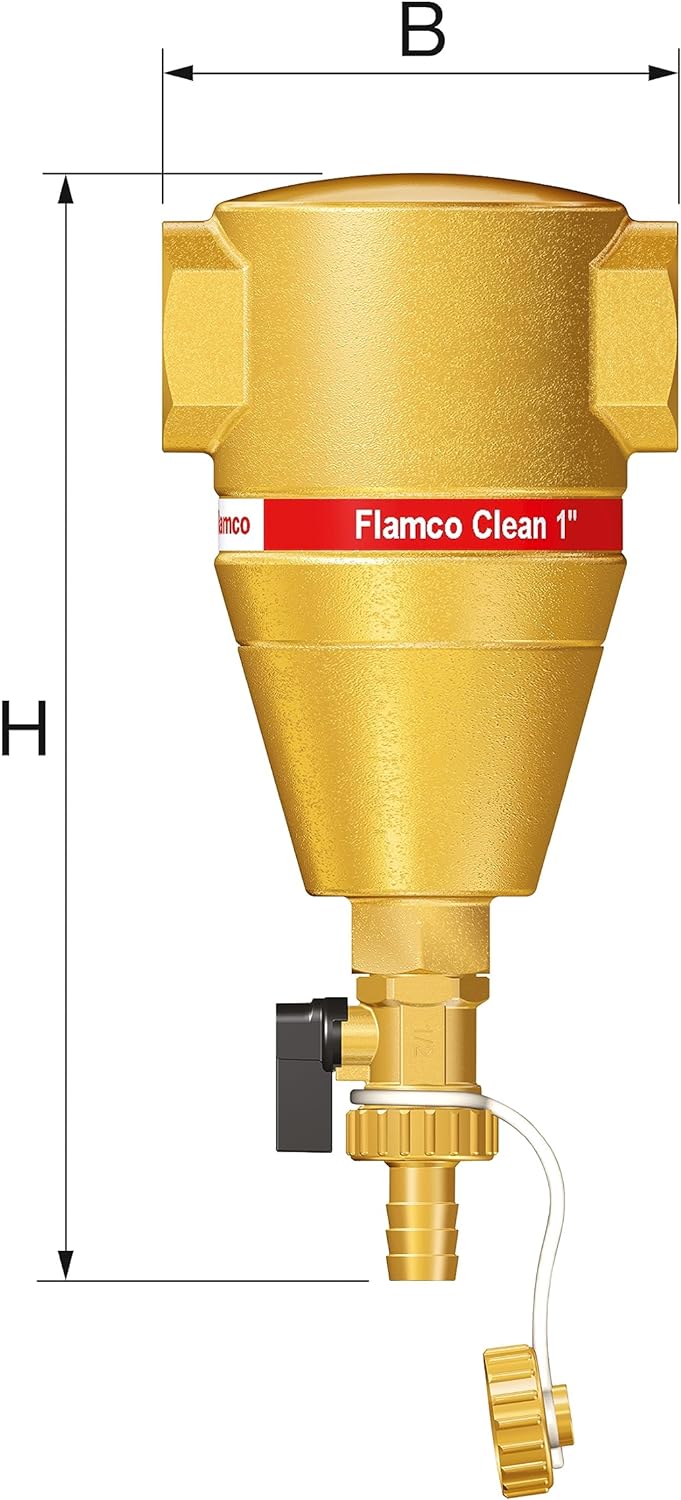 Flamco Clean Schmutzabscheider für zentralheizung/Kühlung - 16 bar - Rp3/4" - DN50-600 - 28030