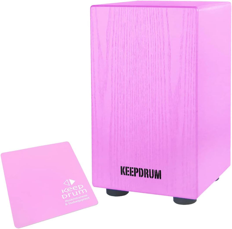 keepdrum DC1M PK Junior Cajon Rosa Pink + Sitzpad Pink Cajon Pink + Pad Pink, Cajon Pink + Pad Pink