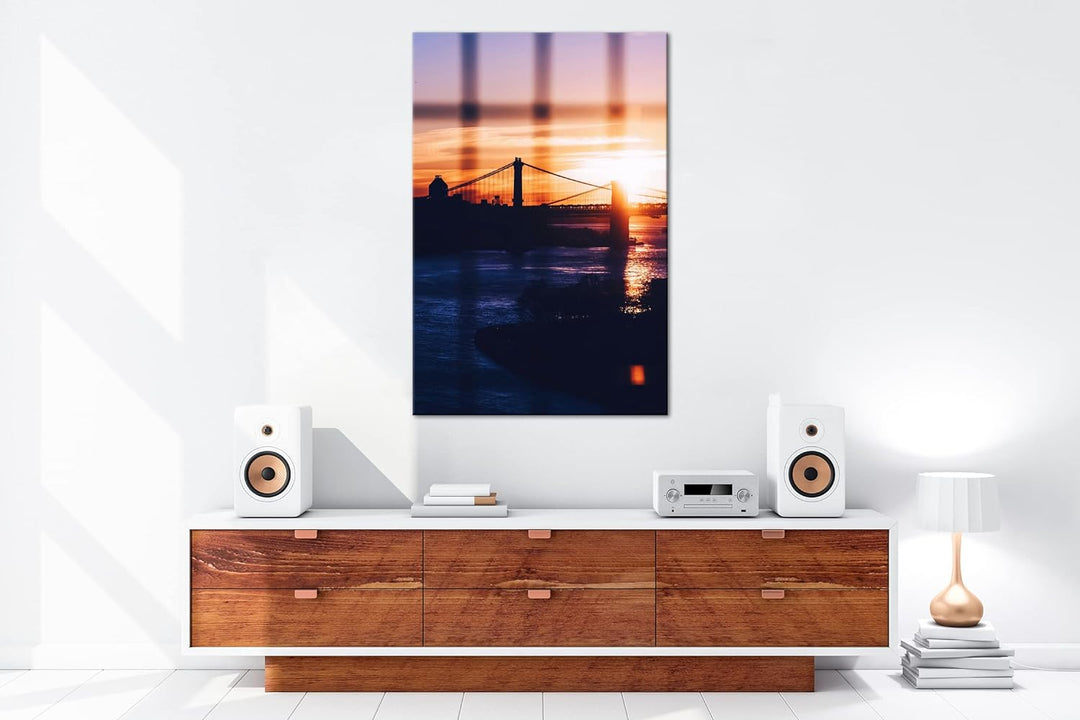 deyoli taumhafte Hängebrücke Format: 80x60 cm als Leinwandbild, Motiv fertig gerahmt auf Echtholzrah