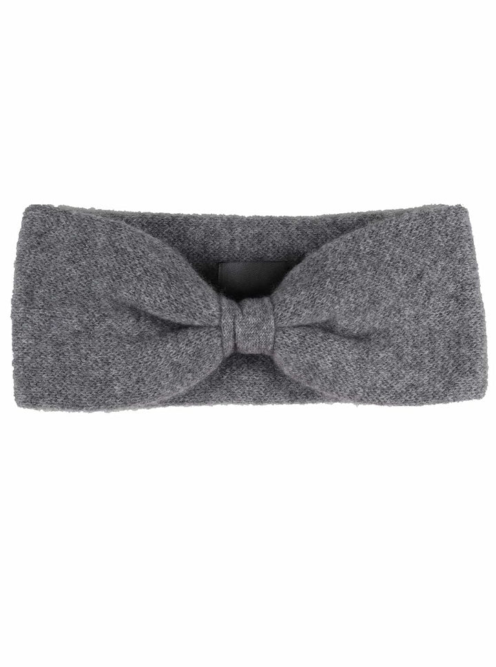 Zwillingsherz Stirnband aus 100% Kaschmir - Hochwertiges Kopfband im Uni Design für Damen Frauen Mäd