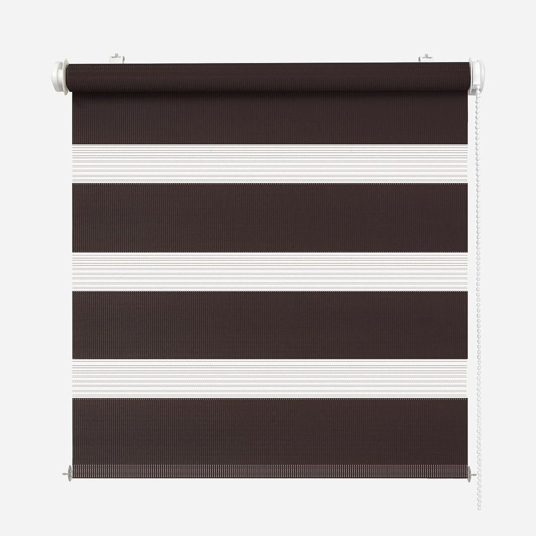 Rikmani Doppelrollo Fensterrollo ARD Duo-Rollo Klemmfixierung Zebrarollo Seitenzugrollo ohne Bohren,