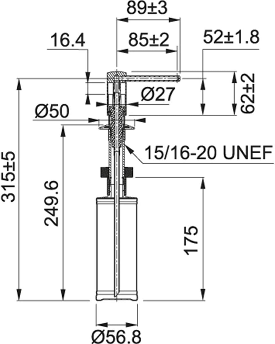 Franke 119.0584.065 Comfort Seifenspender, Grau