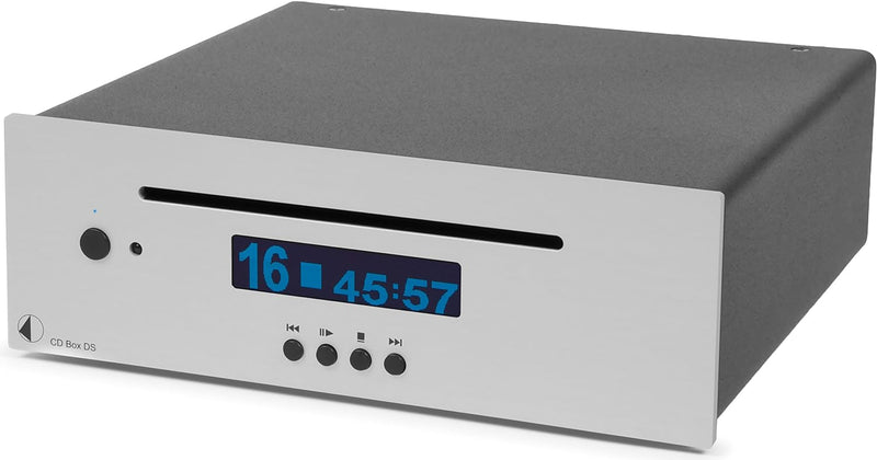 Pro-Ject CD Box DS, High End Audio CD Player mit 24bit/192kHz Burr Brown DAC (Silber), Silber