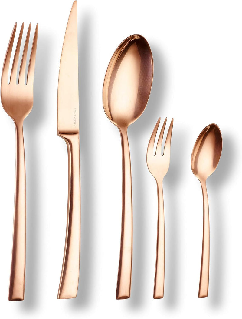 Echtwerk EW-BS-3020B Tafelbesteck Avelino/Shiny-Bronze Edition, 30-teilig, für 6 Personen, Edelstahl