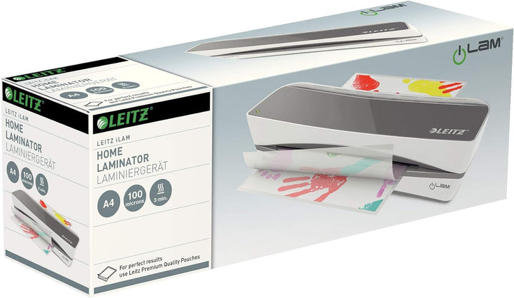 Leitz A4 Laminiergerät, Für 80 bis 100 mic Laminierfolien, Ideal für zu Hause im Wohnzimmer oder eig