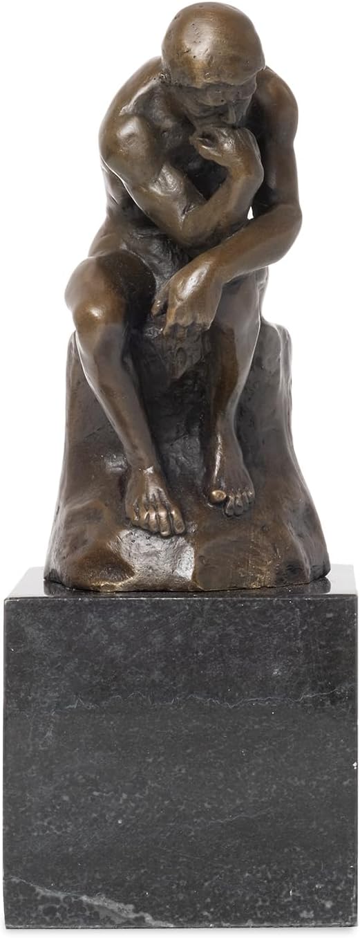 Moritz Bronzefigur Bronze Figur Statue Skulptur Denker Philosoph Psychologie H 19 cm